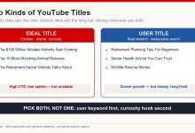 Comparison of curiosity-driven ideal titles and search-driven user titles on YouTube