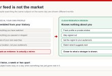 Diagram contrasting a personalised recommendation feed shaped by watch history with a clean signed-out research session that shows what the platform surfaces to a stranger