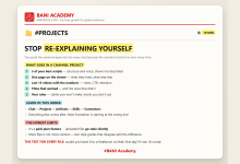 BANI Academy card: what to put in a Claude Project for a YouTube channel, the order to learn features in, and the honest limits