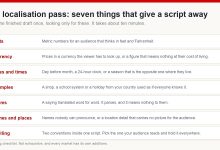 A localisation checklist of seven things that give a script away - units, currency, dates and times, examples, idioms, names and places, and spelling