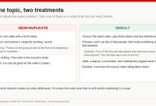 Side-by-side comparison of a near-duplicate script and a rebuilt script on the same topic, including the opening line each one uses