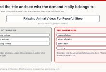 A winning video title broken into component phrases, with the emotional phrases separated from the subject phrases